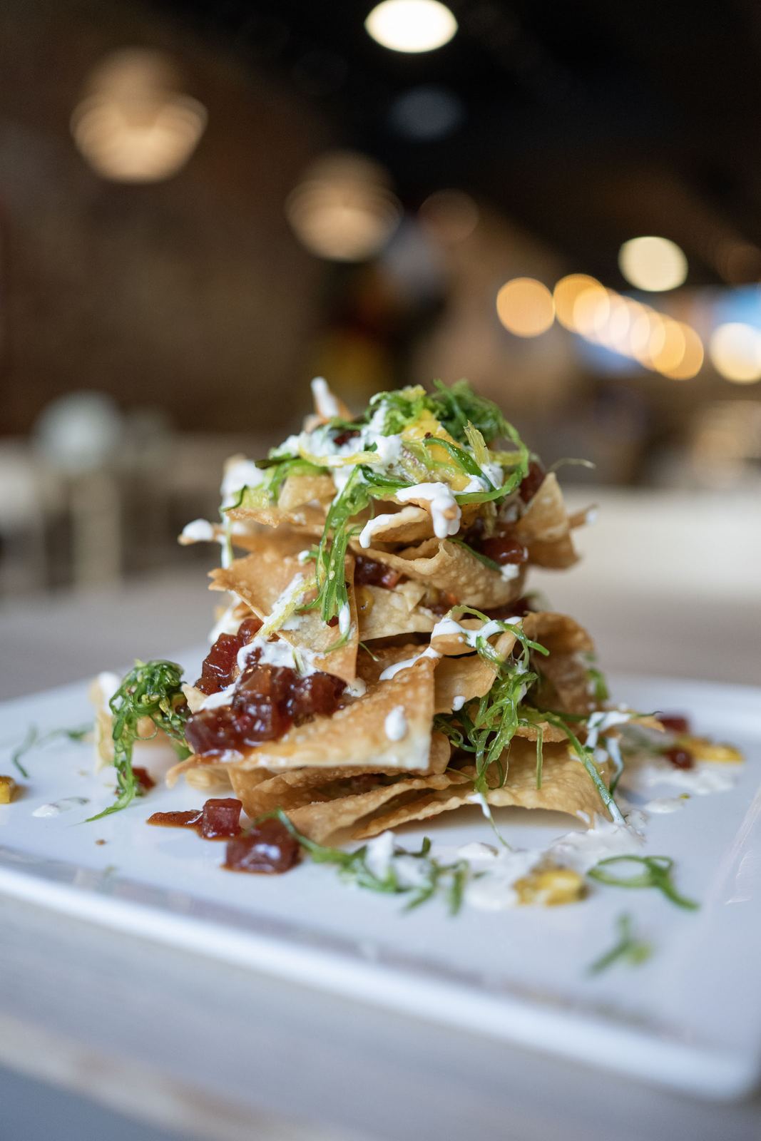 Loaded nachos at Island Grind